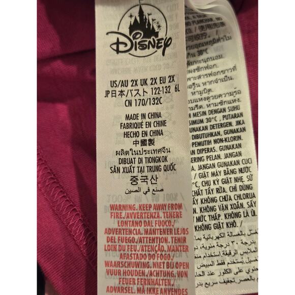 Disney Alice in Wonderland Cheshire Cat Tee Fuchsia Graphic Print 2XL - Picture 8 of 11